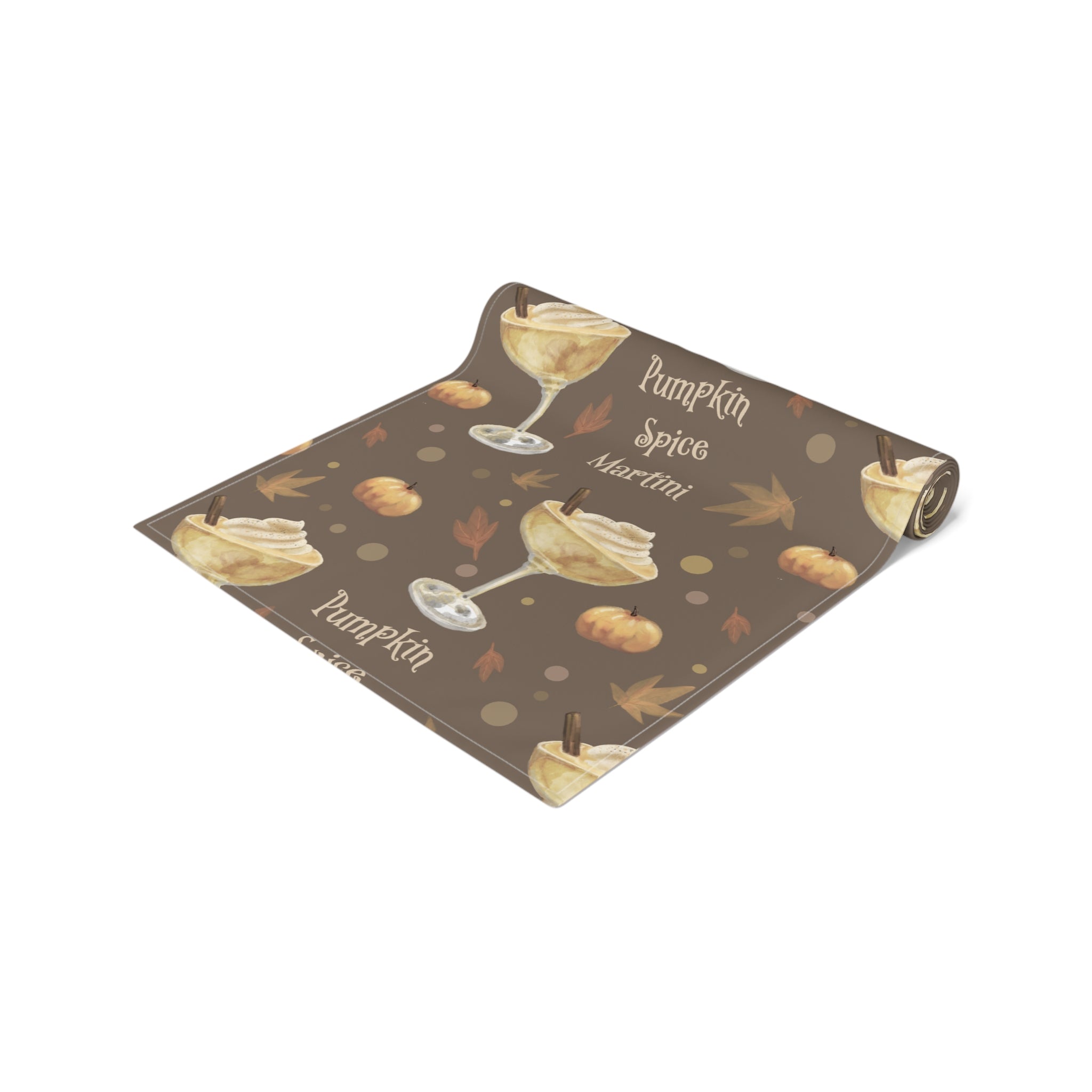 Pumpkin Spice Martini Table Runner — Brown Pumpkin Collection Inspired Design