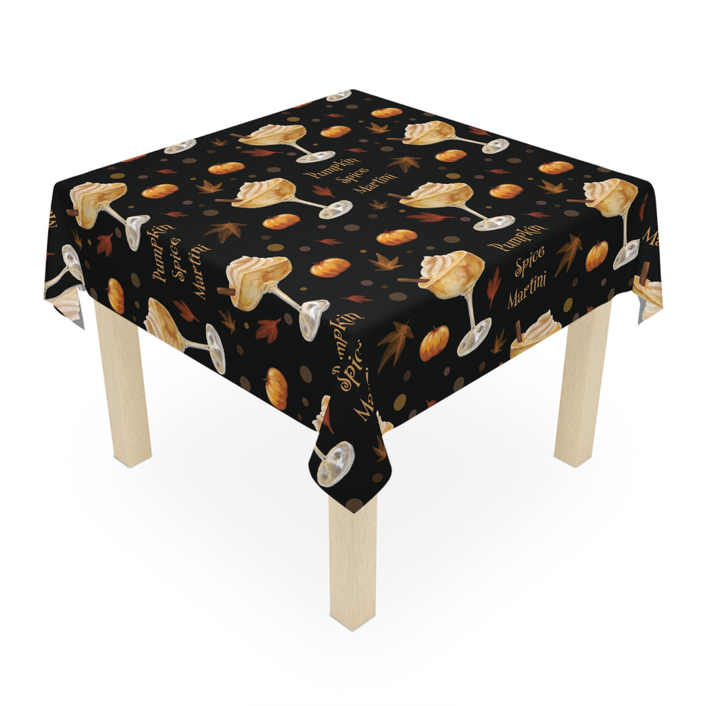 Pumpkin Spice Martini Tablecloth — Black Pumpkin Collection Inspired Design