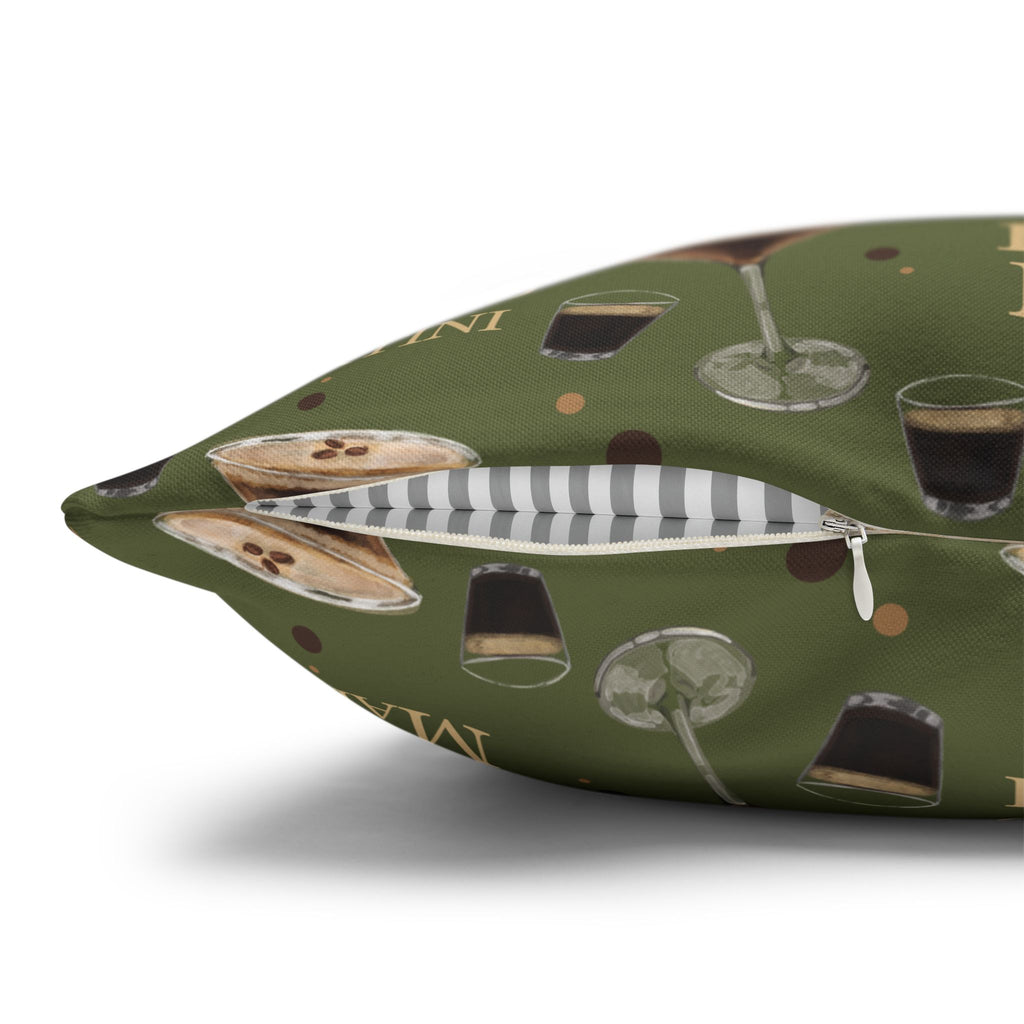 Espresso Martini Pillowcase — Olive Green Espresso Collection Inspired Design