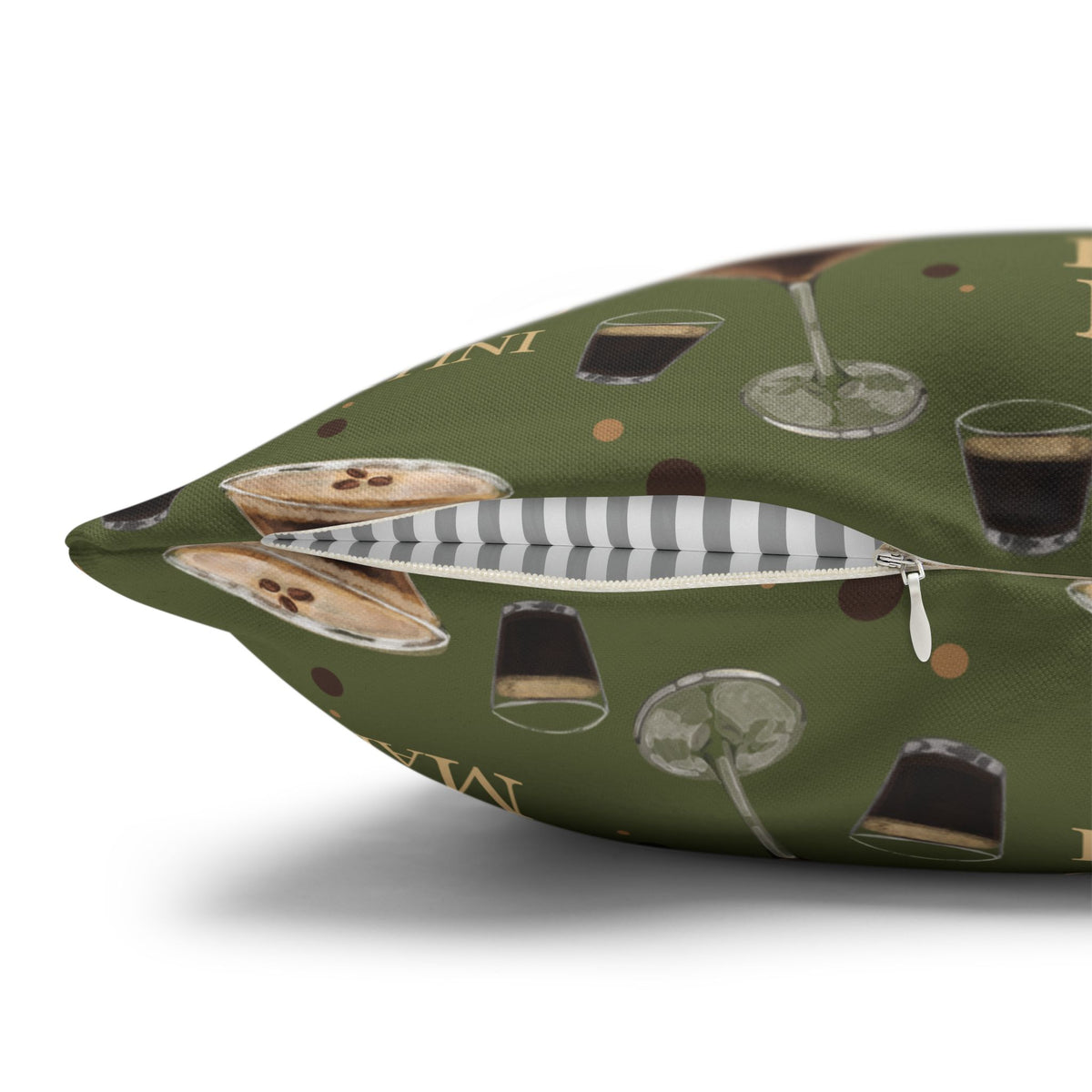 Espresso Martini Pillowcase — Olive Green Espresso Collection Inspired Design