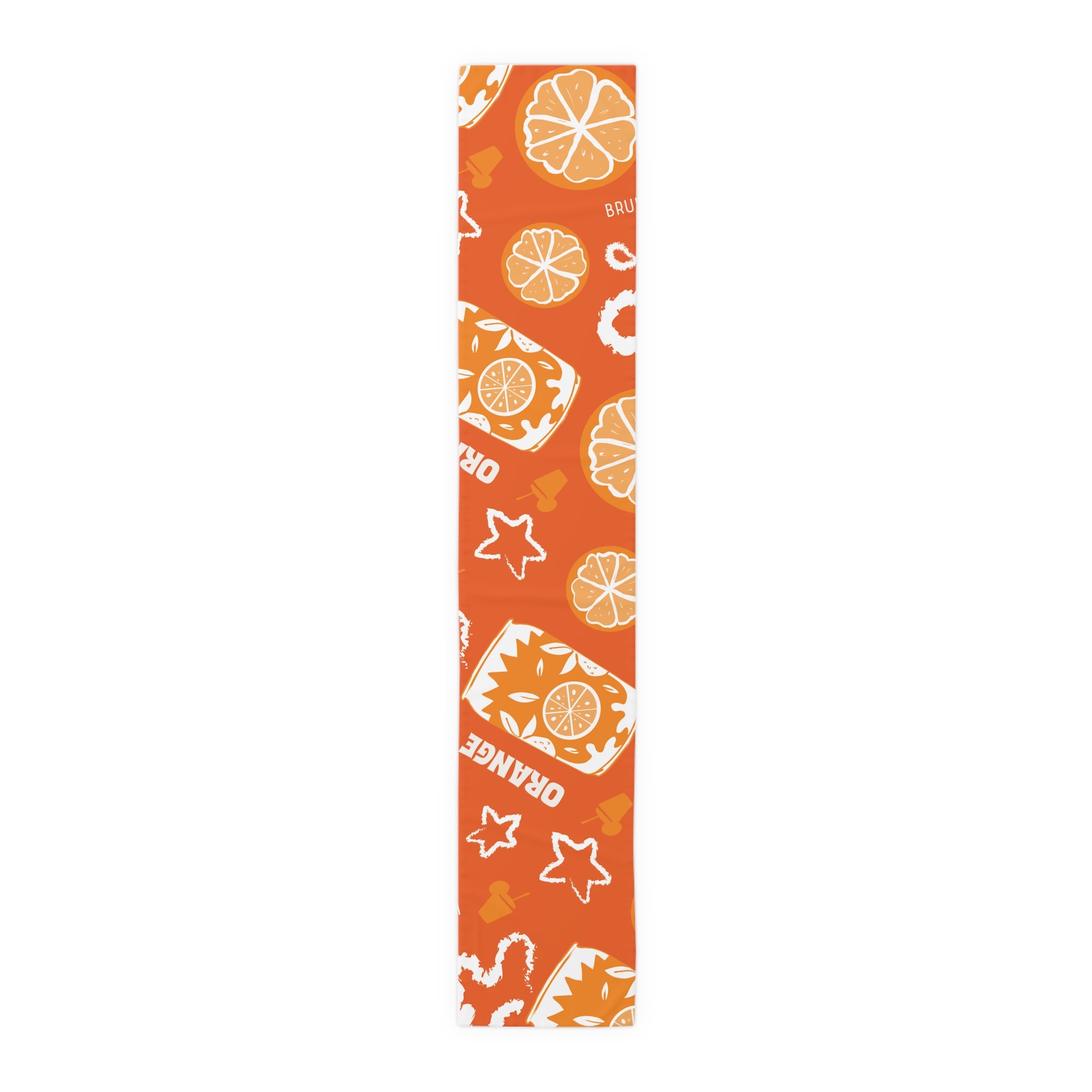 Orange Citrus Pattern Table Runner – Citrus Summer Table Decor