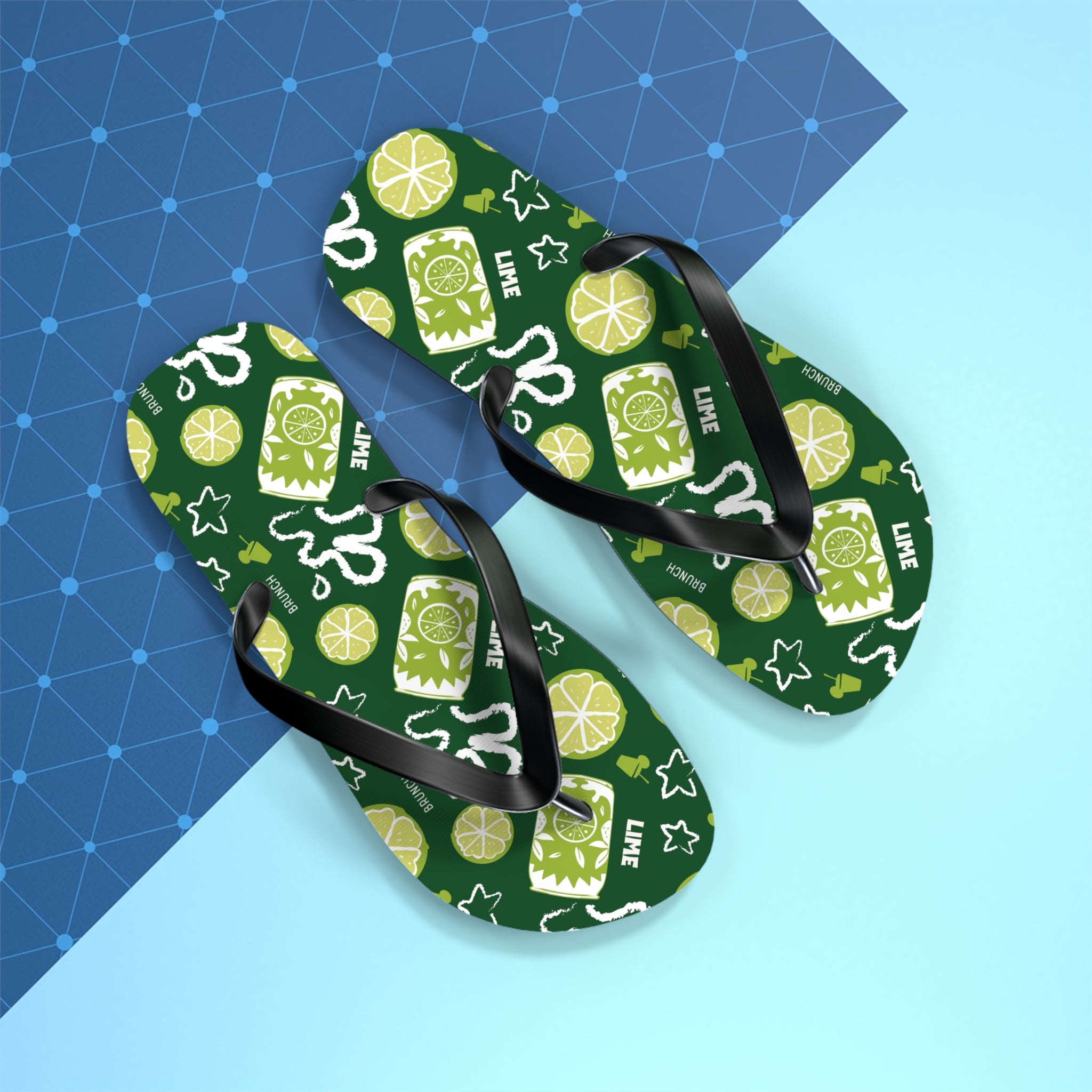 Lime Fruit Brunch Flip Flops – Lime Brunch Collection Inspired Design