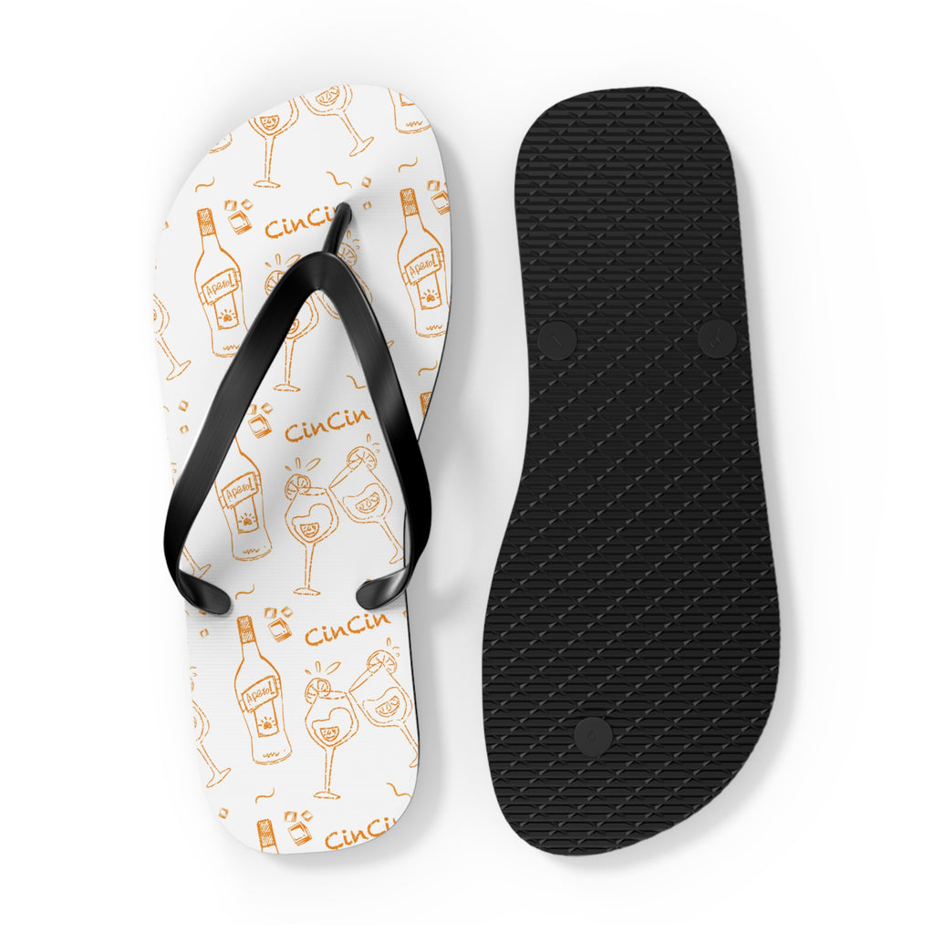 Cin Cin White Flip Flops — White Brunch Collection Inspired Design