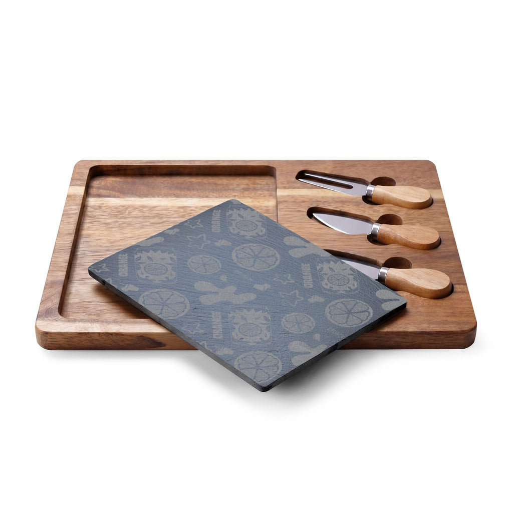 Orange Brunch Acacia Charcuterie Board Set