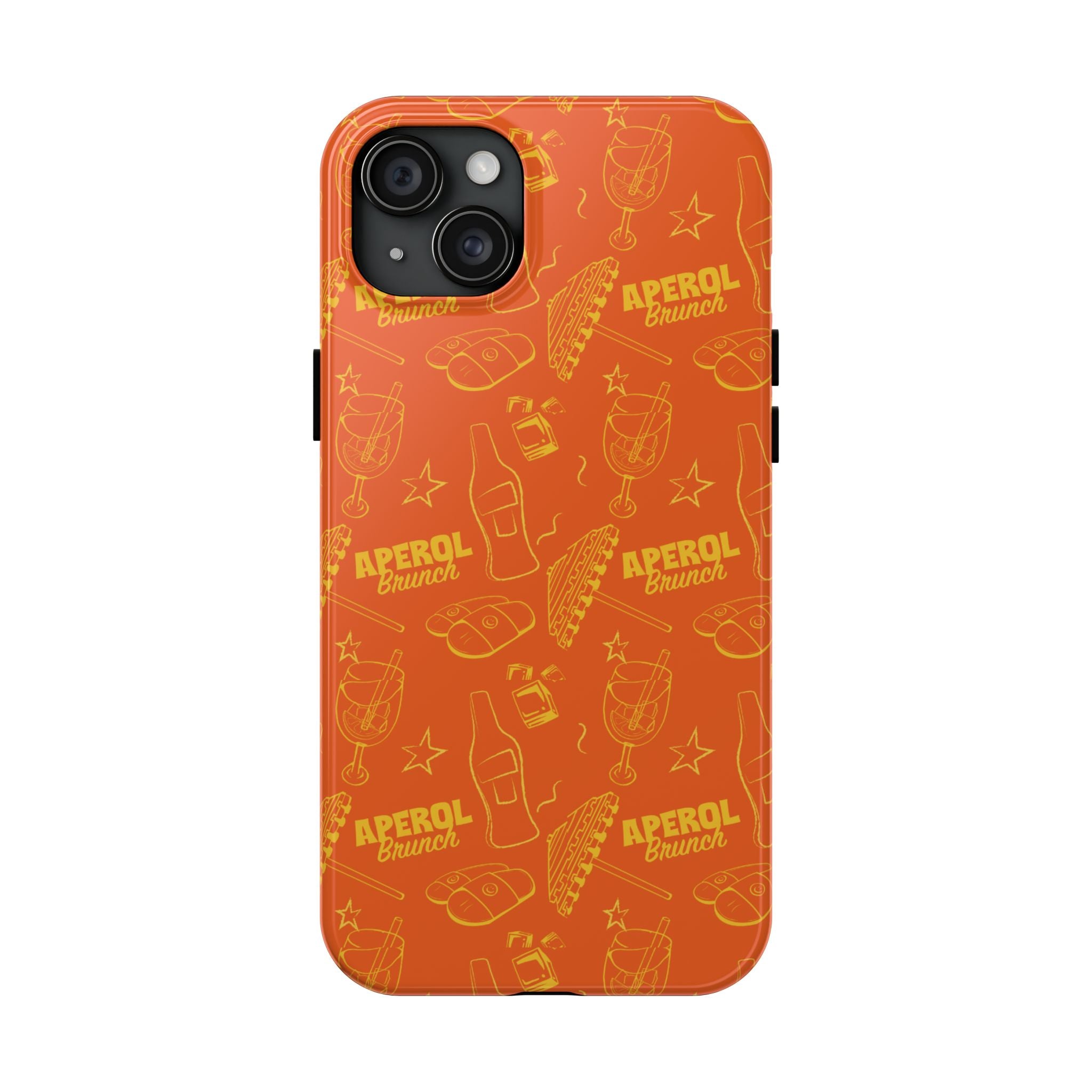 Aperol Brunch Collection Tough Phone Case - Orange and Yellow Brunch Inspired Design
