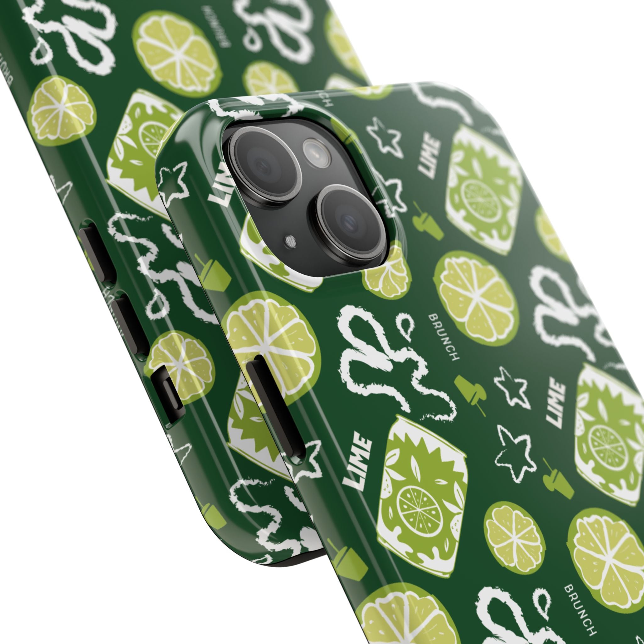 Lime Brunch Fruit Collection Tough Phone Case — Green Aperol Inspired Design