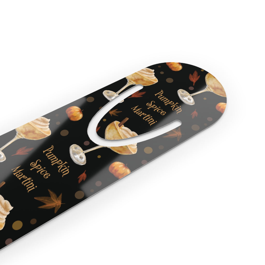 Pumpkin Spice Martini Metal Bookmark — Black Pumpkin Collection Inspired Design