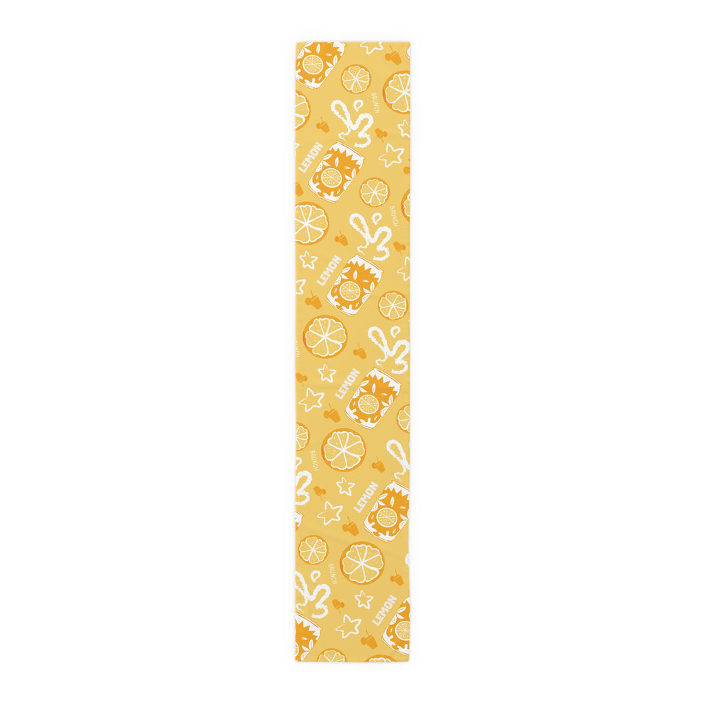 Lemonade Pattern Table Runner — Sunny Citrus Kitchen Decor
