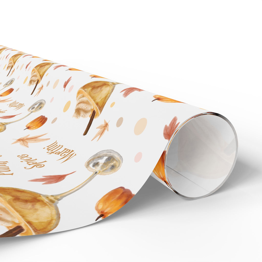 Pumpkin Spice Martini Wrapping Paper Roll – White Pumpkin Collection Inspired Design