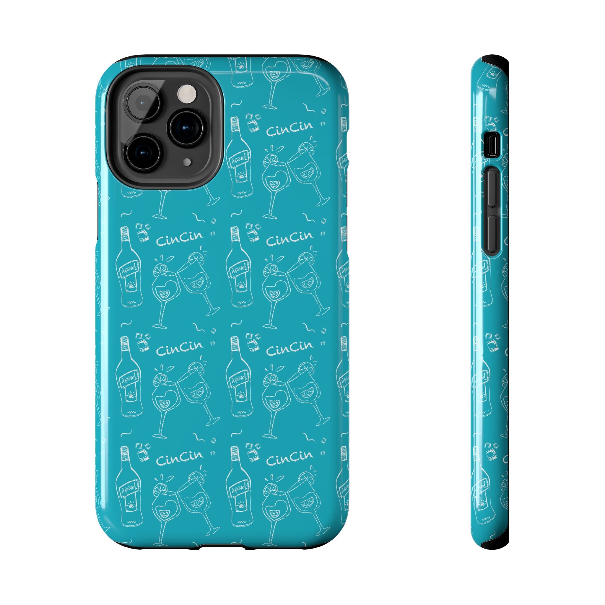Cin Cin Spritz Tough Phone Case — Turquoise CinCin Brunch Collection Inspired Design