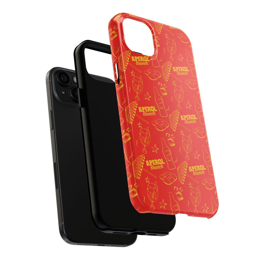 Red Aperol Brunch Tough Phone Case — Citrus Cocktail Protective Cover