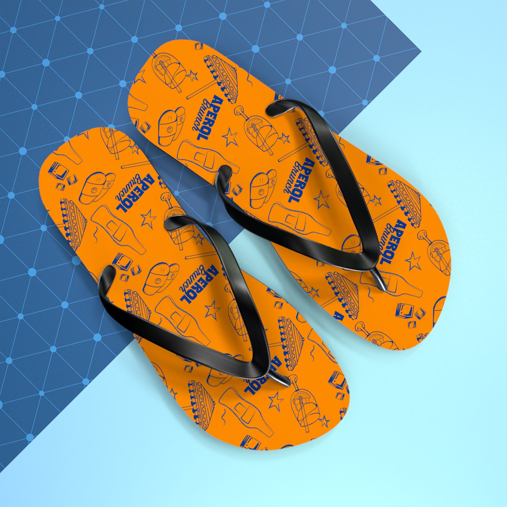 Aperol Spritz Flip Flops — Orange Brunch Collection Inspired Design