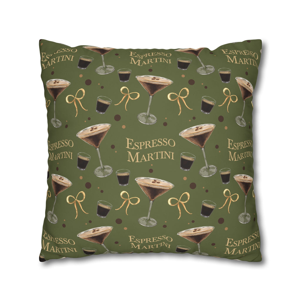Espresso Martini Pillowcase — Olive Green Espresso Collection Inspired Design