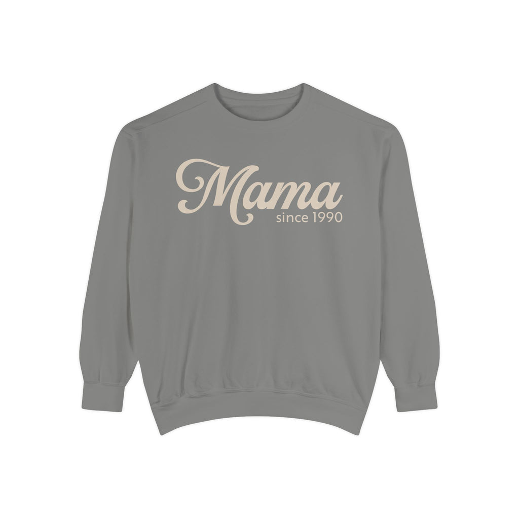 Mama Since 1990 Sweatshirt – Vintage Mom Crewneck Sweatshirt | Minimal Mama Gift for Mother’s Day