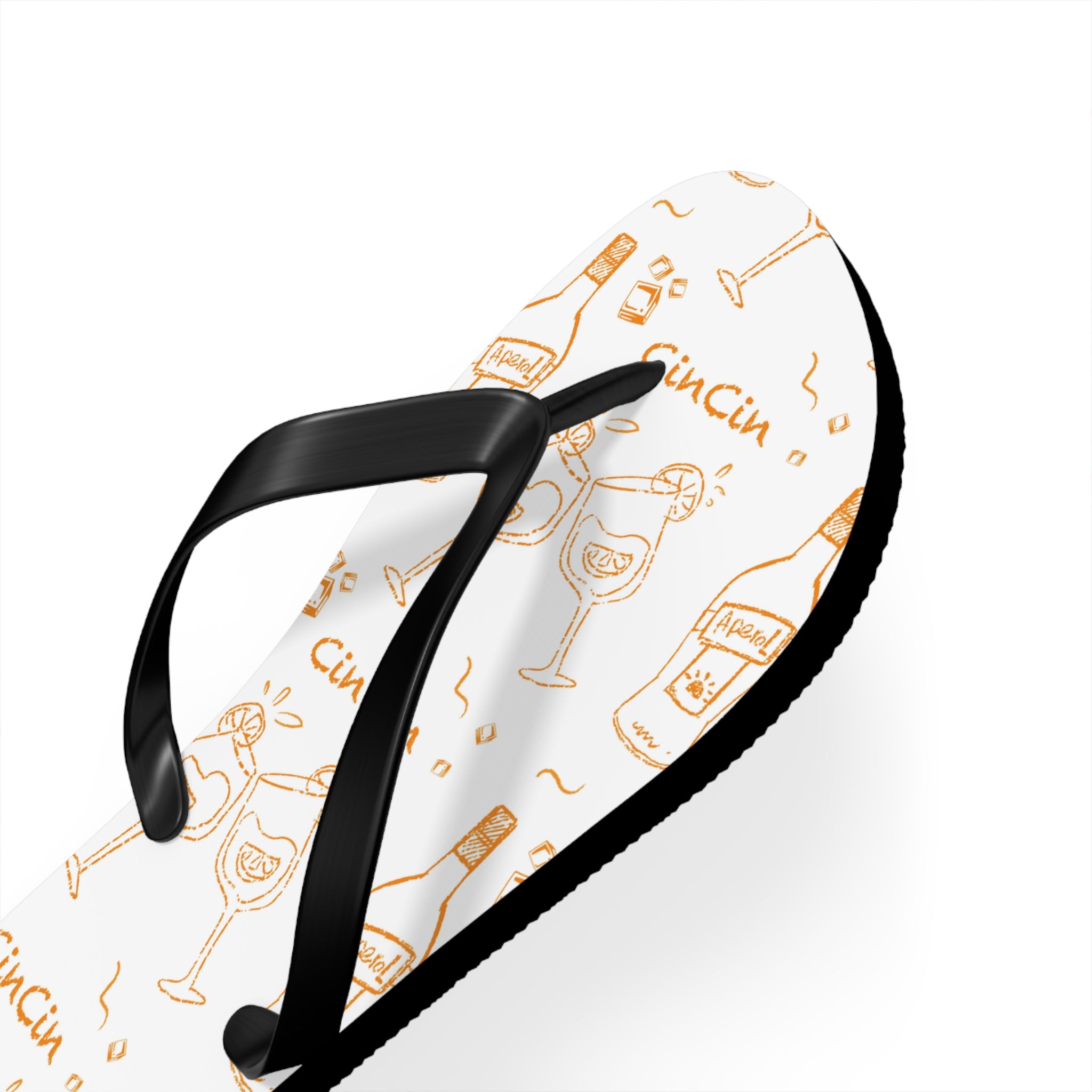 Cin Cin White Flip Flops — White Brunch Collection Inspired Design