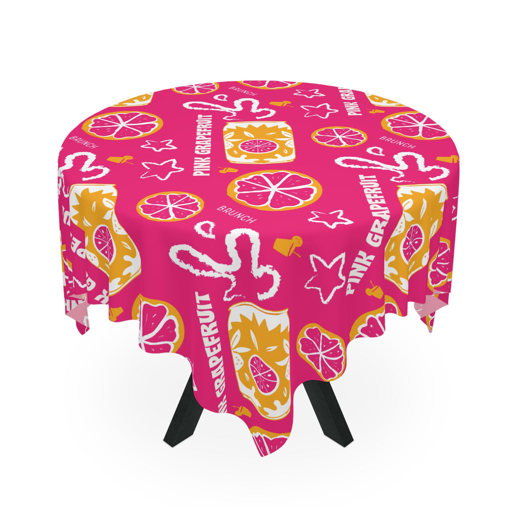 Pink Grapefruit Fruit Brunch Tablecloth — Pink Grapefruit Collection Inspired Design