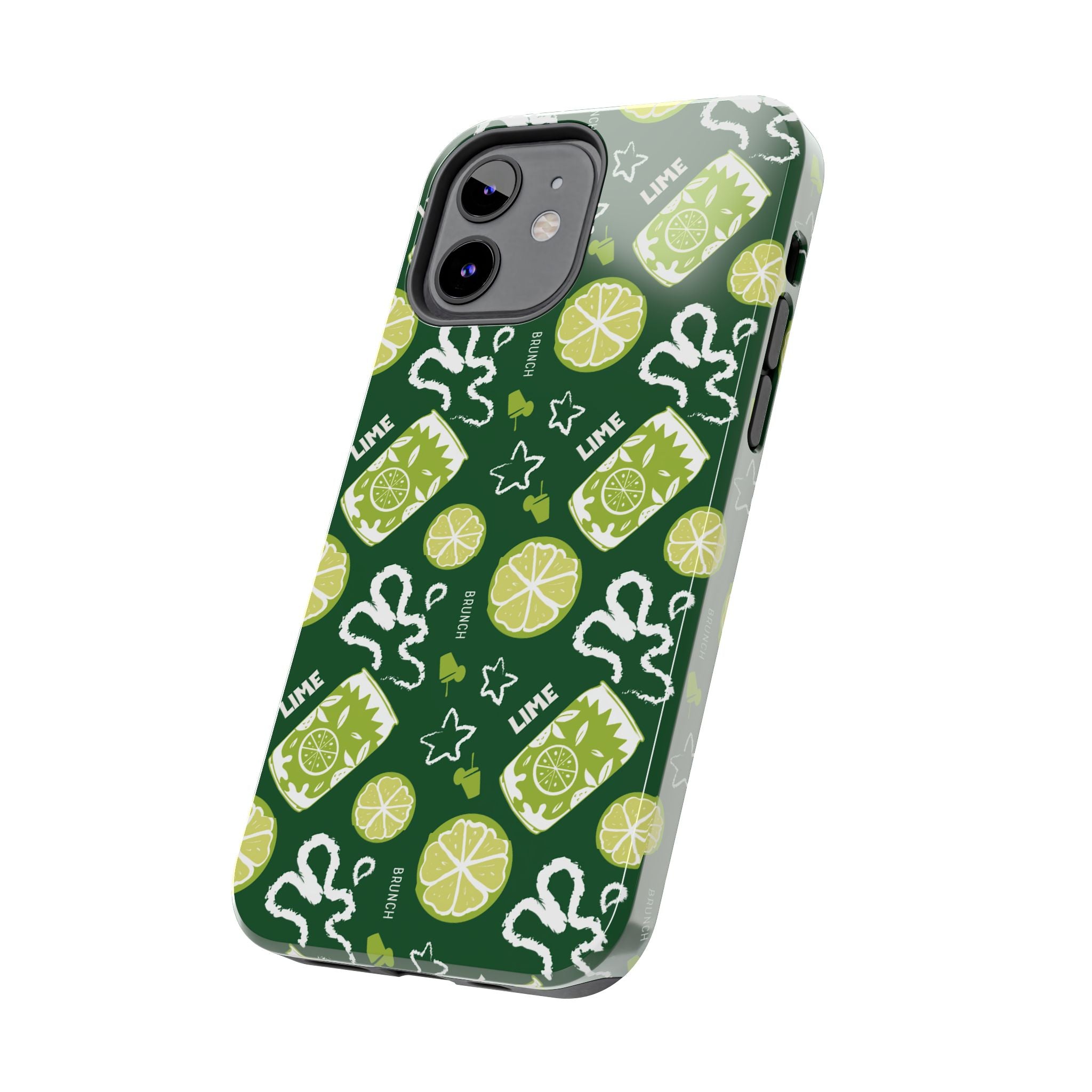 Lime Brunch Fruit Collection Tough Phone Case — Green Aperol Inspired Design