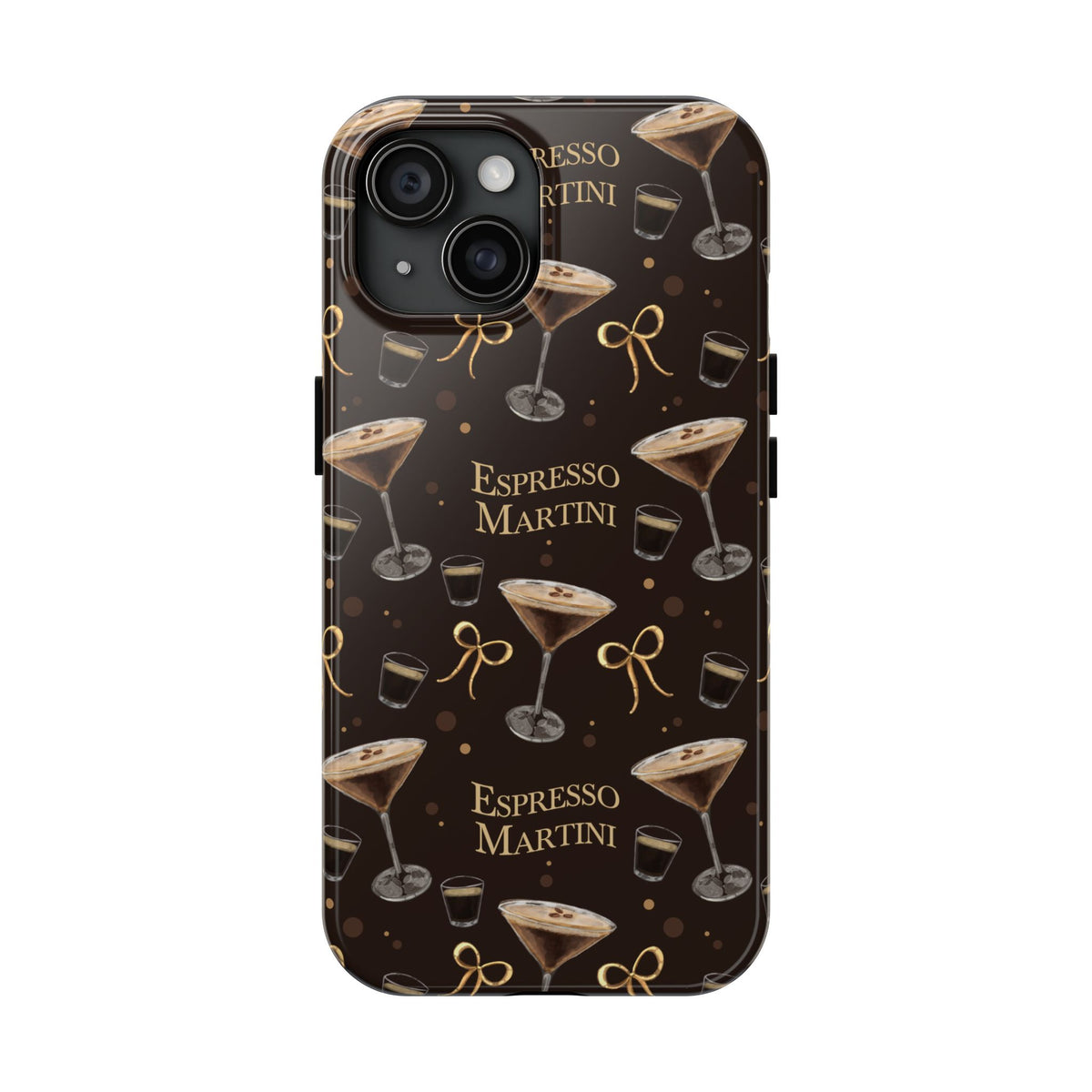Espresso Martini Tough Phone Case — Dark Brown Espresso Collection Inspired Design