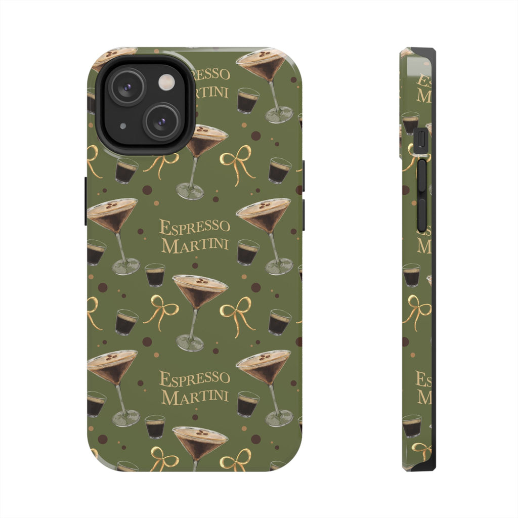 Espresso Martini Tough Phone Case — Olive Green Espresso Collection Inspired Design