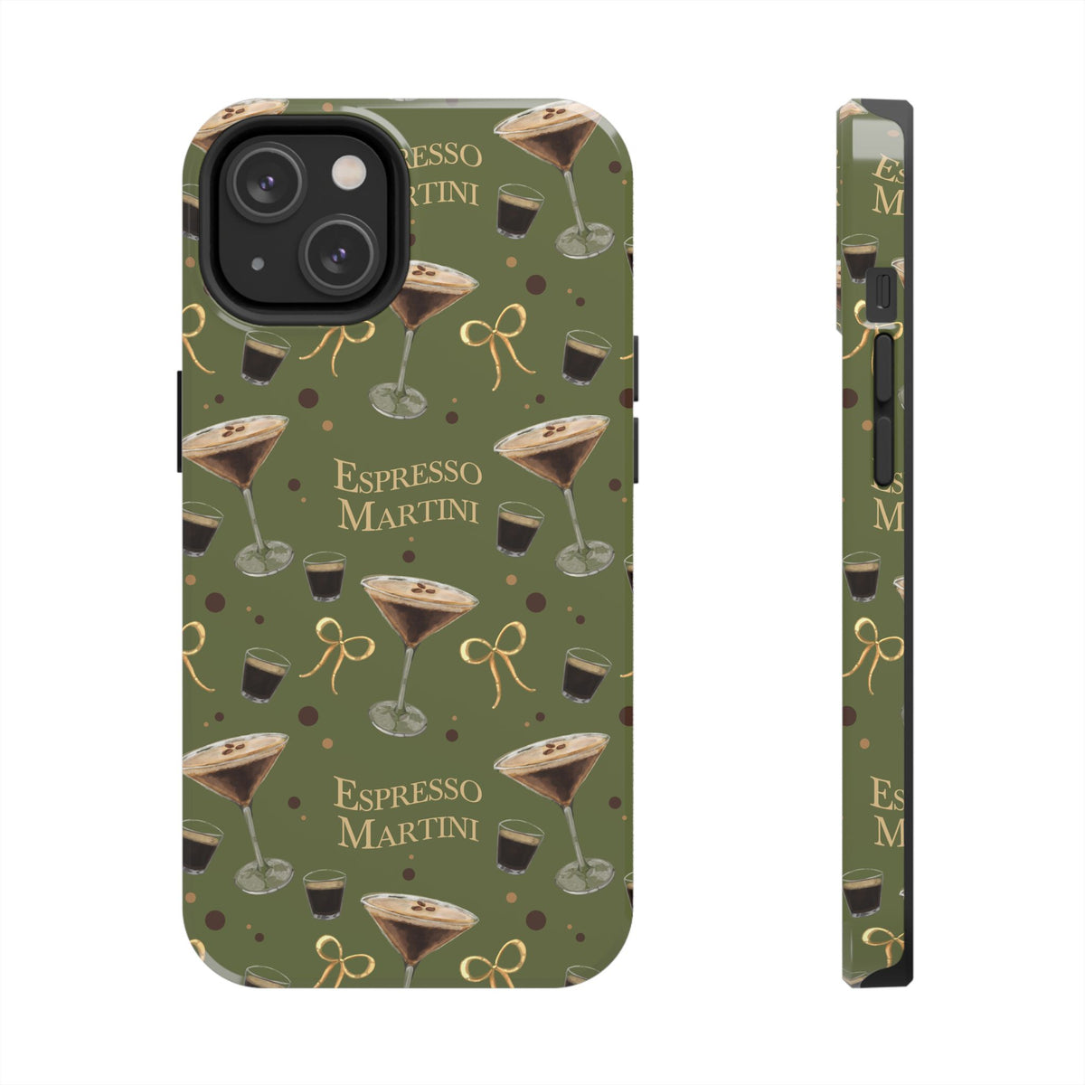 Espresso Martini Tough Phone Case — Olive Green Espresso Collection Inspired Design