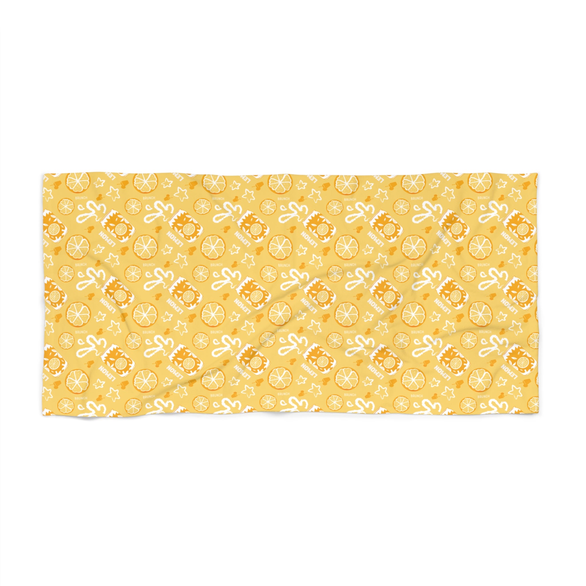 Lemon Brunch Beach Towel – Aperol Inspired Summer Towel