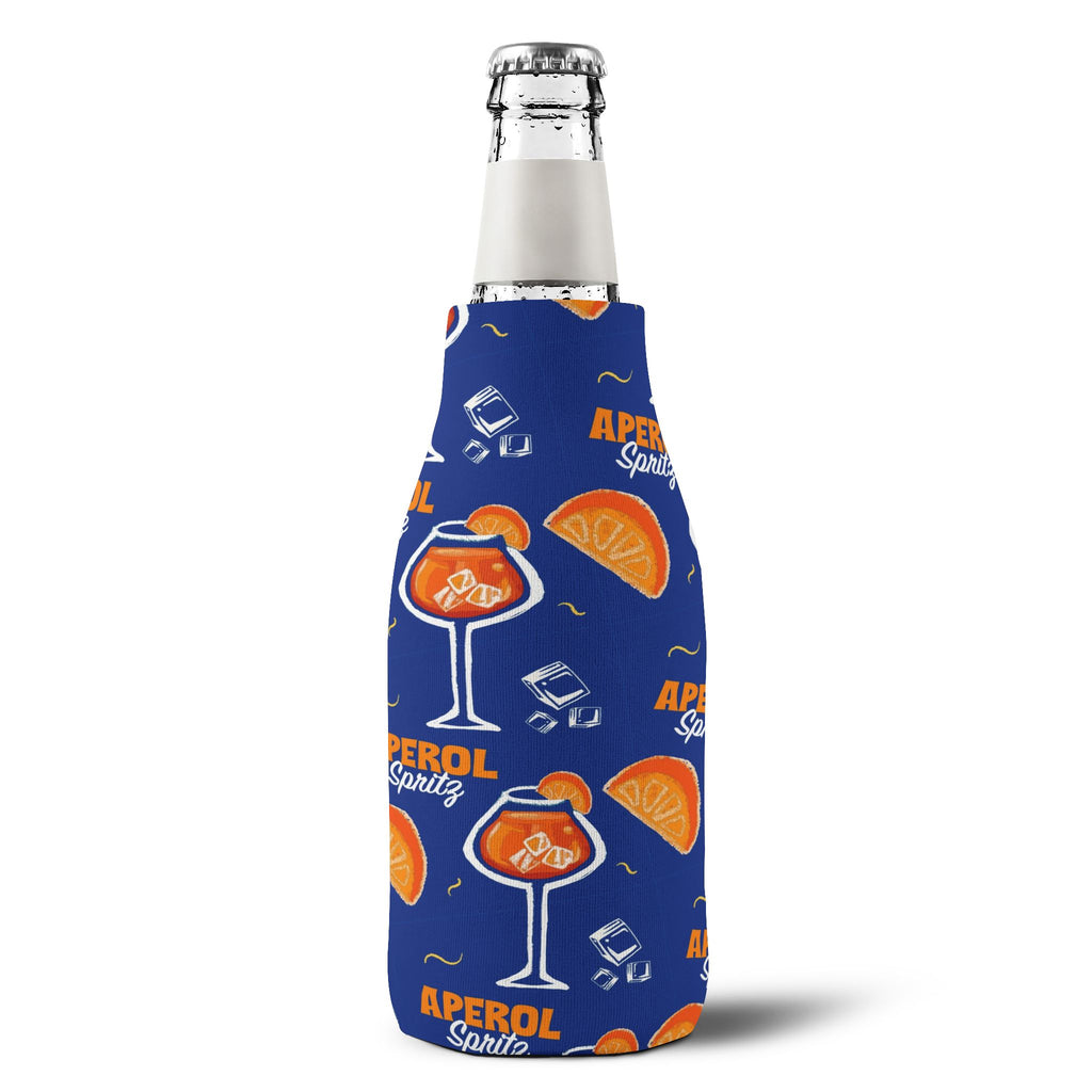 Aperol Spritz Zip-Up Bottle Cooler Sleeve — Blue Spritz Collection Inspired Design