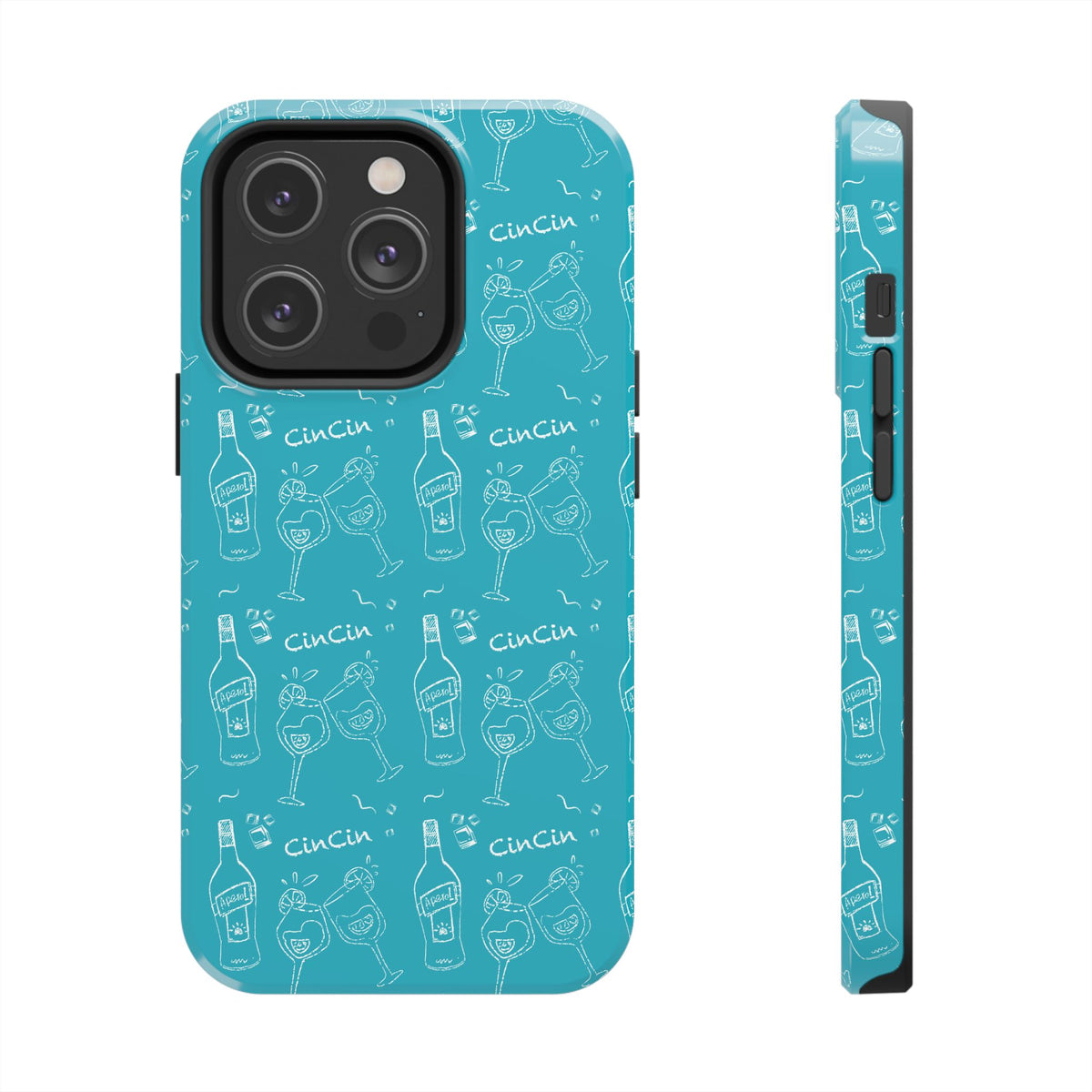 Cin Cin Spritz Tough Phone Case — Turquoise CinCin Brunch Collection Inspired Design