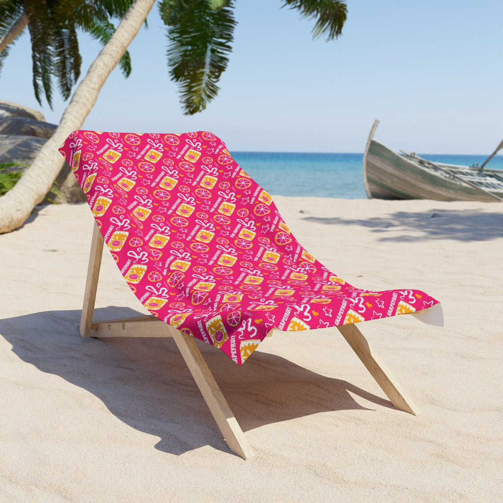 Pink Grapefruit Brunch Beach Towel – Aperol Inspired Summer Towel