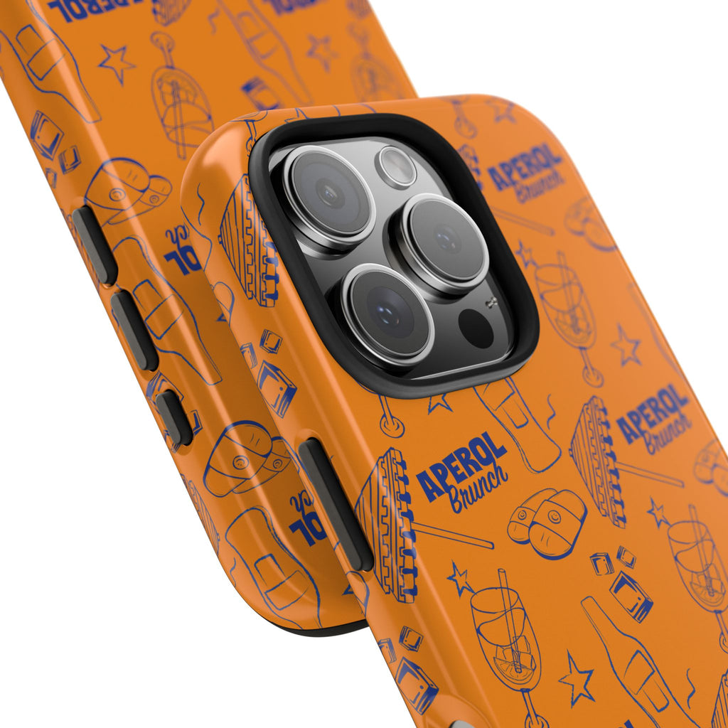 Aperol Brunch Collection Tough Phone Case — Orange and Blue Aperol Inspired Design