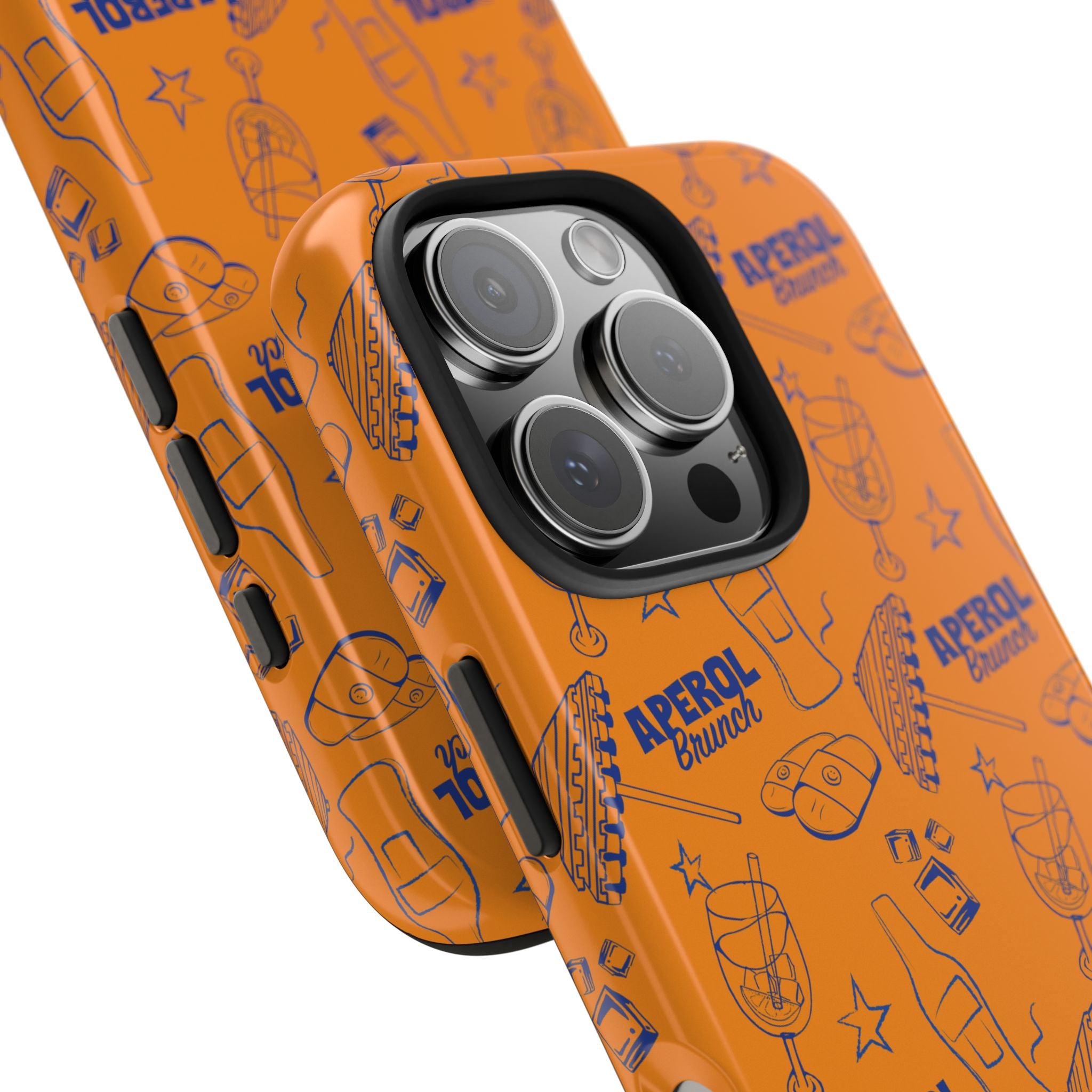 Aperol Brunch Collection Tough Phone Case — Orange and Blue Aperol Inspired Design