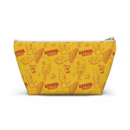 Aperol Brunch Accessory Pouch — Red & Yellow Aperol Inspired Design