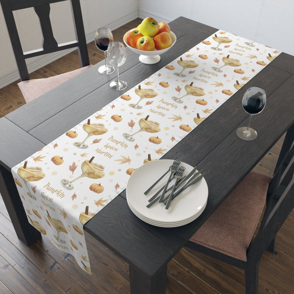 Pumpkin Spice Martini Table Runner — White Pumpkin Collection Inspired Design