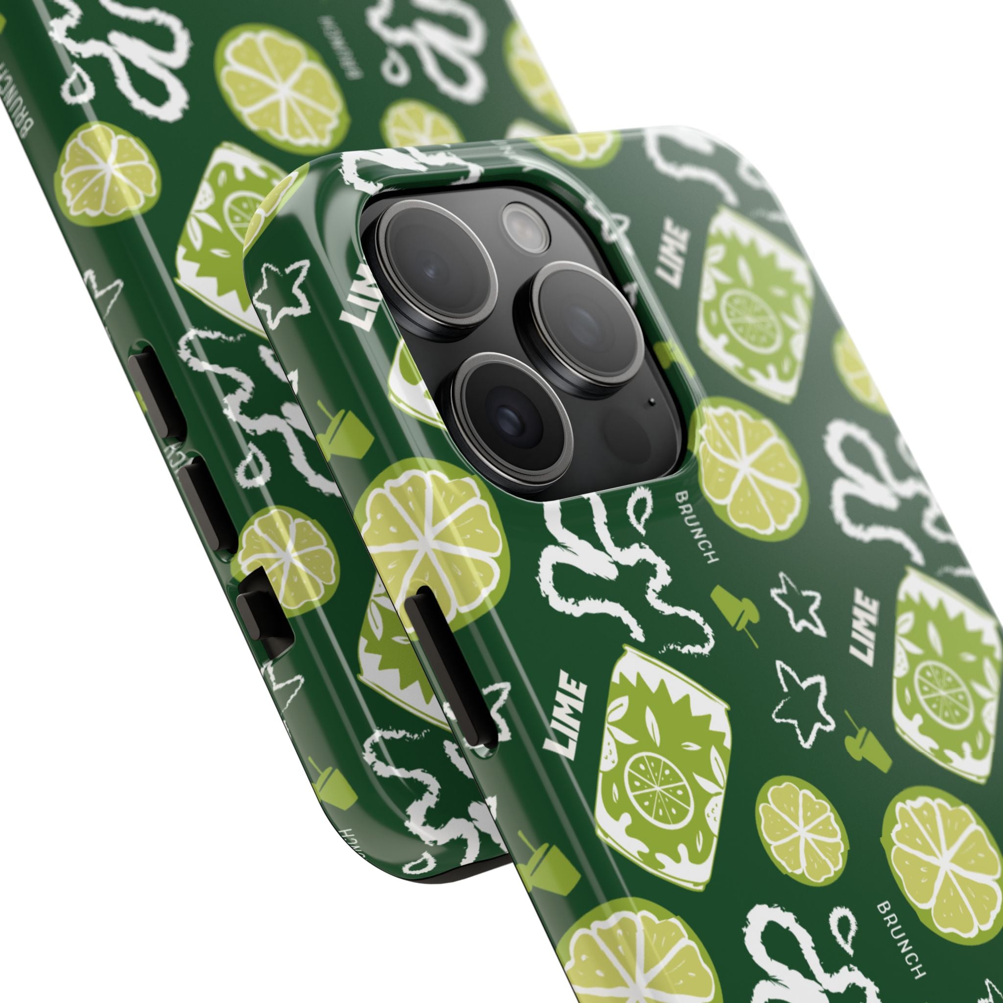Lime Brunch Fruit Collection Tough Phone Case — Green Aperol Inspired Design