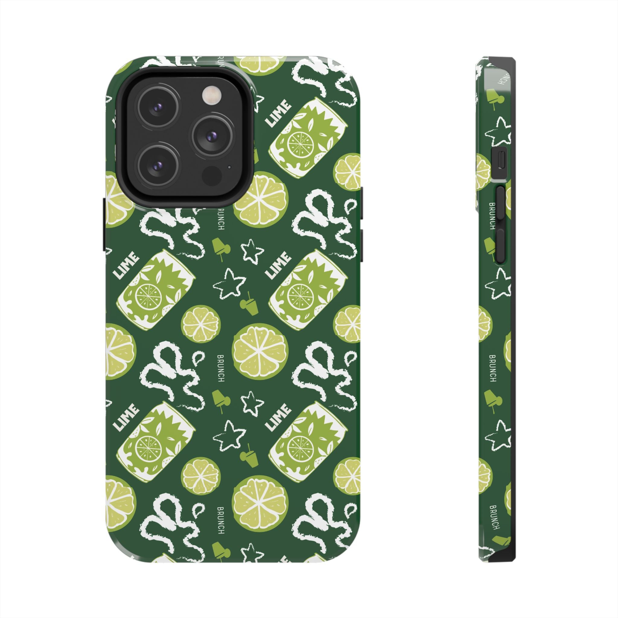 Lime Brunch Fruit Collection Tough Phone Case — Green Aperol Inspired Design
