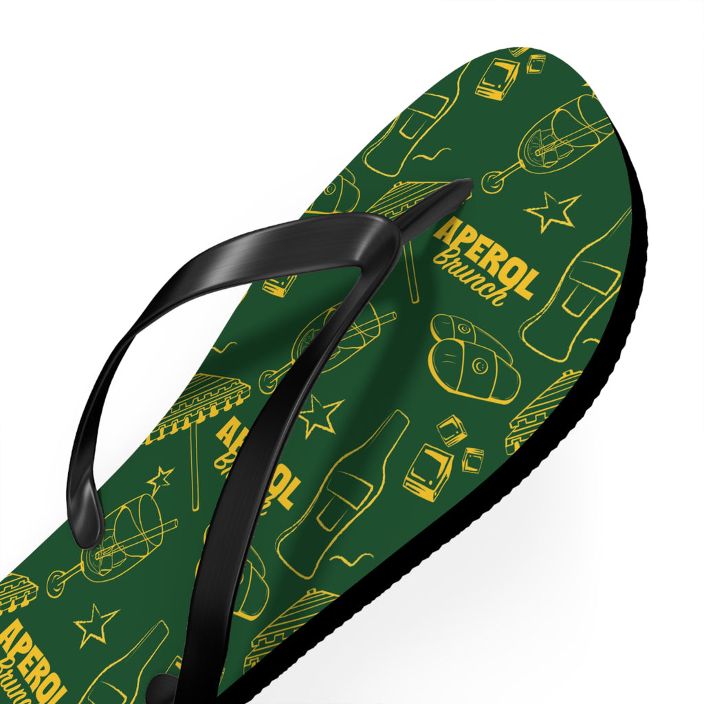 Aperol Spritz Flip Flops — Green Brunch Aperol Inspired Design