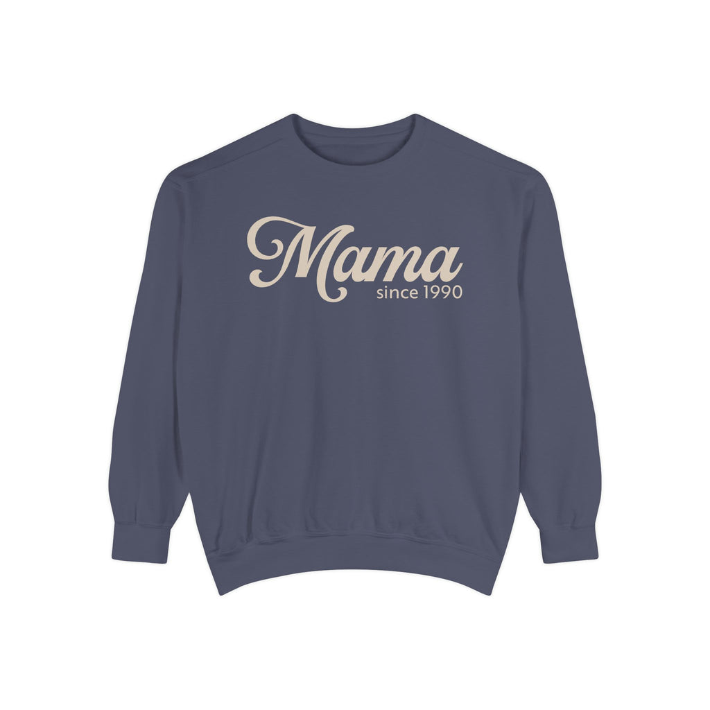 Mama Since 1990 Sweatshirt – Vintage Mom Crewneck Sweatshirt | Minimal Mama Gift for Mother’s Day