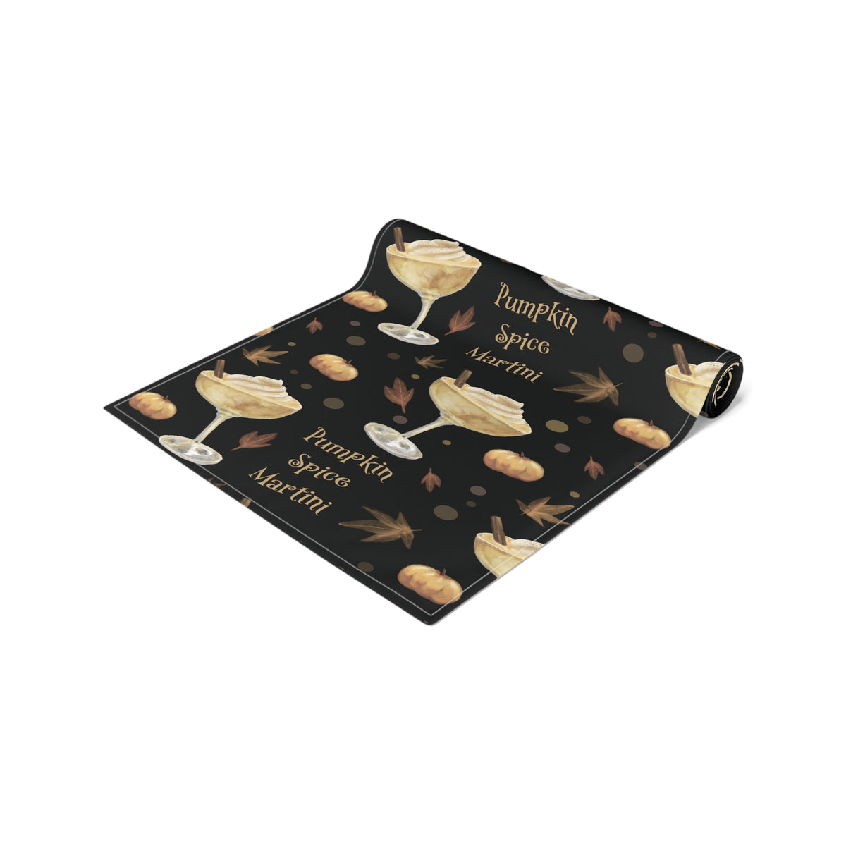 Pumpkin Spice Martini Table Runner — Black Pumpkin Collection Inspired Design