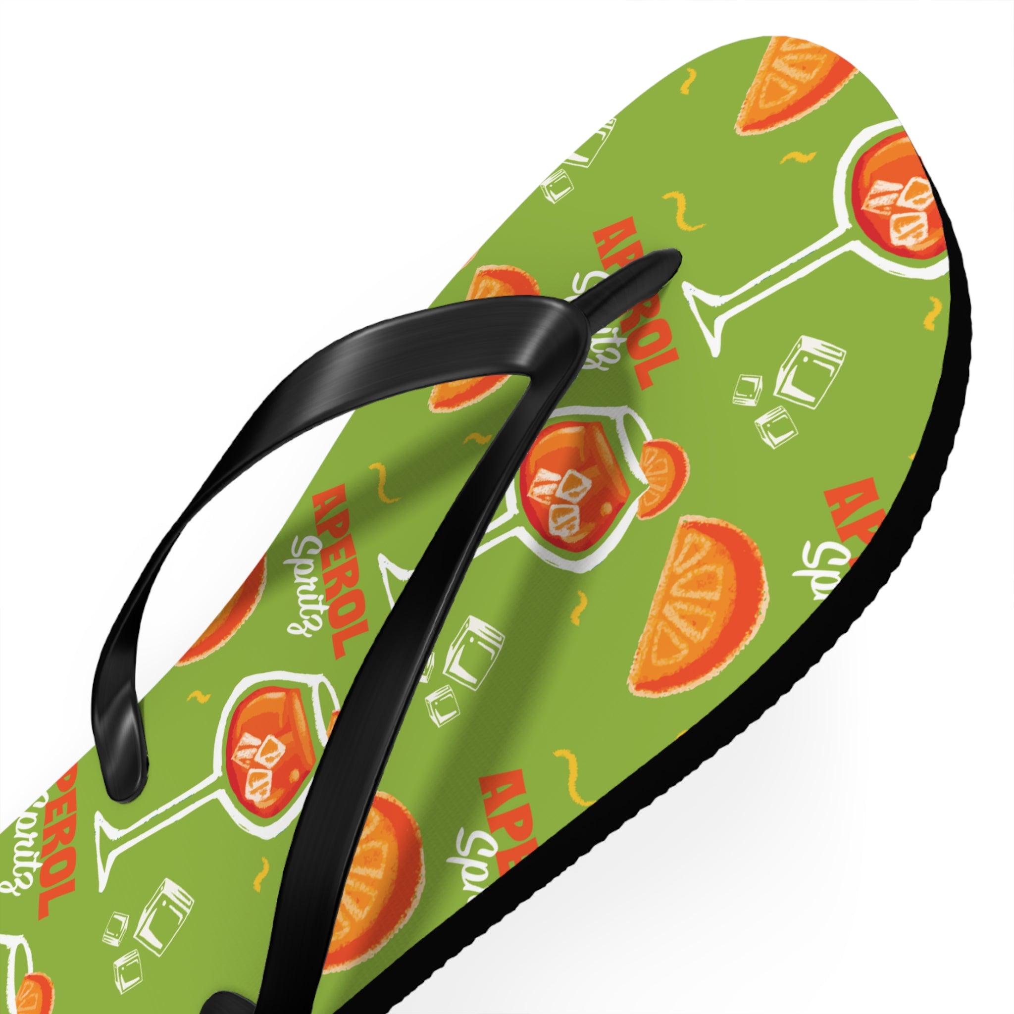 Aperol Spritz Flip Flops – Green Spritz Collection Inspired Design