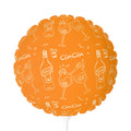 Cin Cin 11" Round Balloon — Orange Cin Cin Collection Inspired Design
