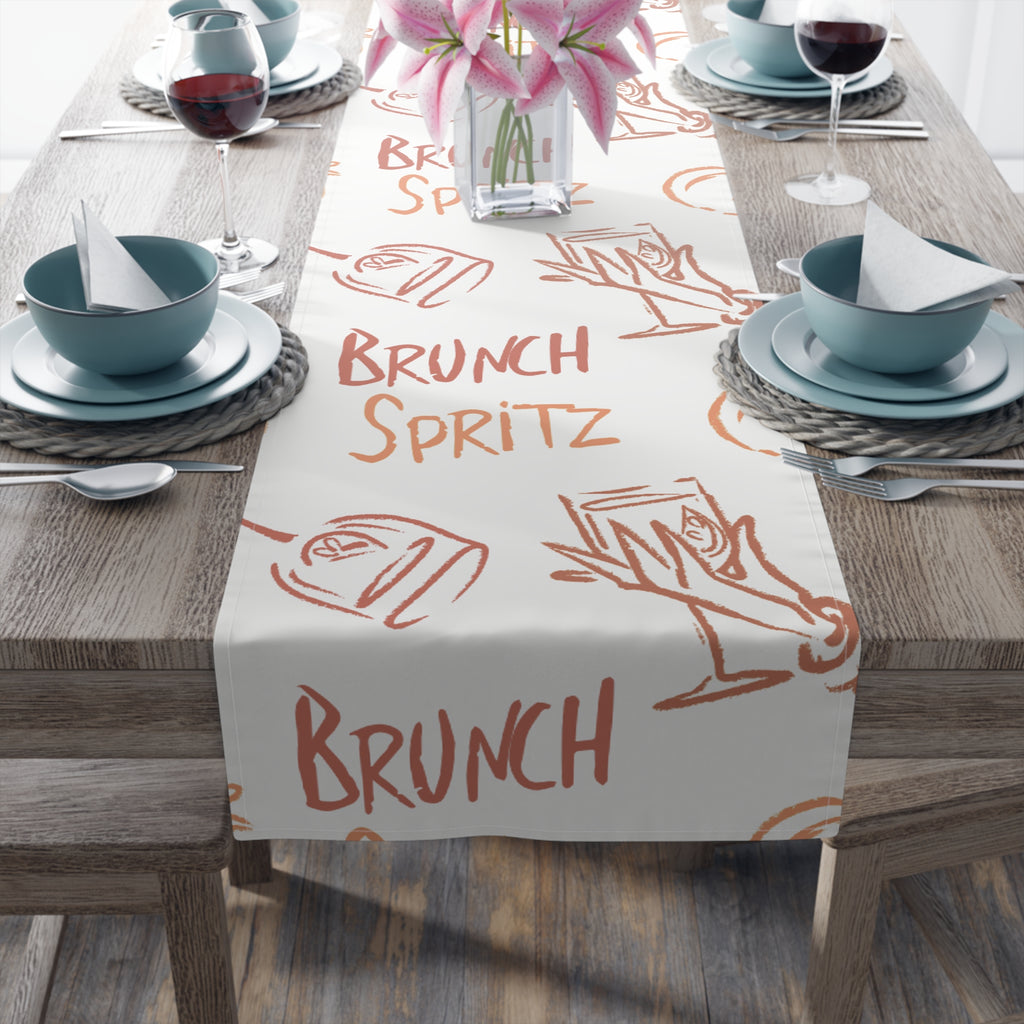 Brunch Spritz Table Runner — White Brunch Collection Inspired Design