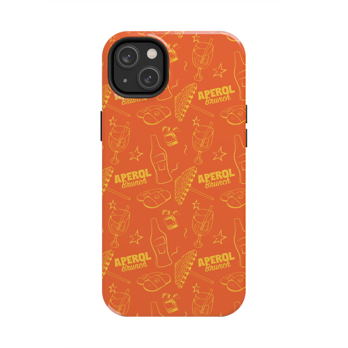 Aperol Brunch Collection Tough Phone Case - Orange and Yellow Brunch Inspired Design