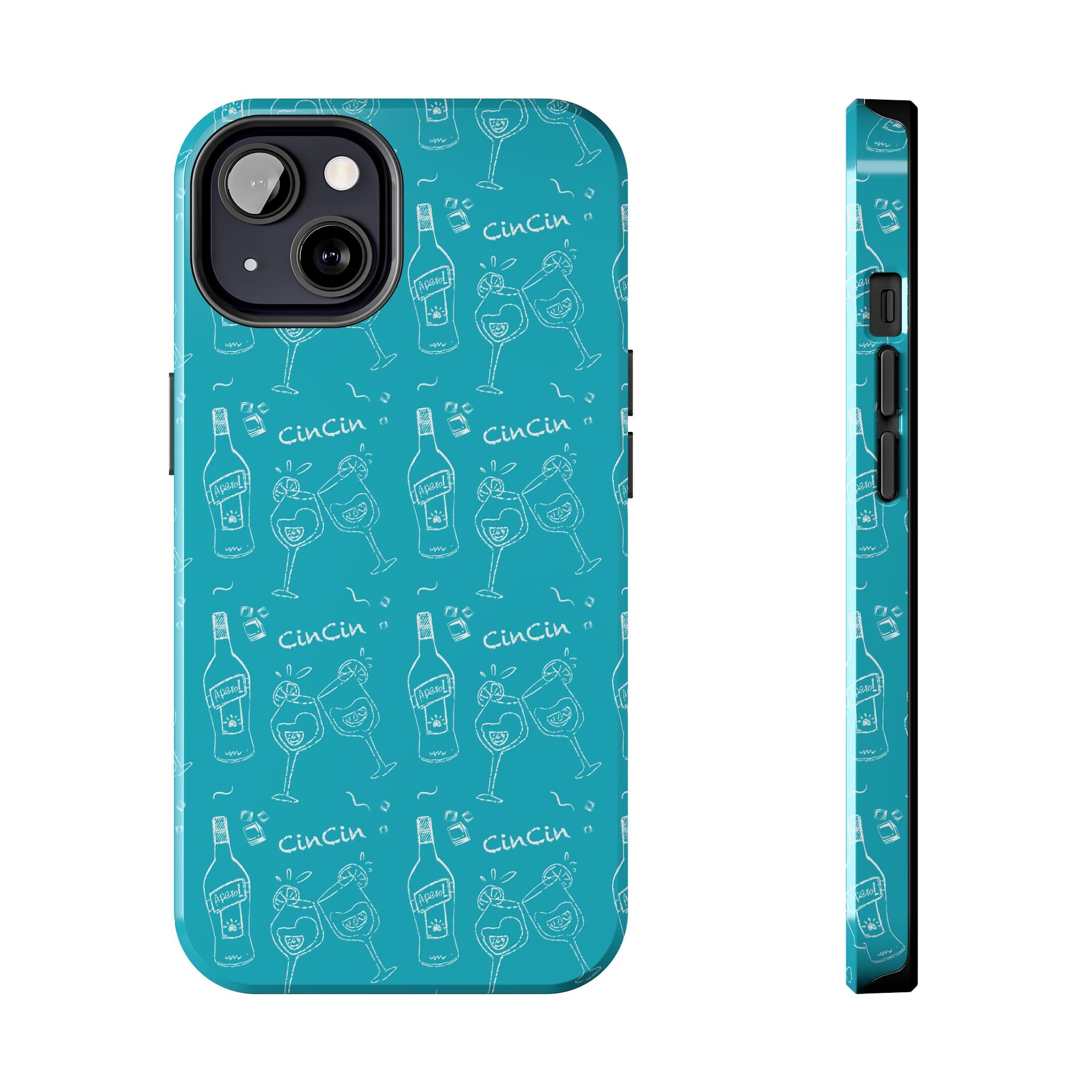 Cin Cin Spritz Tough Phone Case — Turquoise CinCin Brunch Collection Inspired Design
