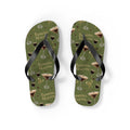 Espresso Martini Flip Flops — Olive Green Espresso Collection Inspired Design