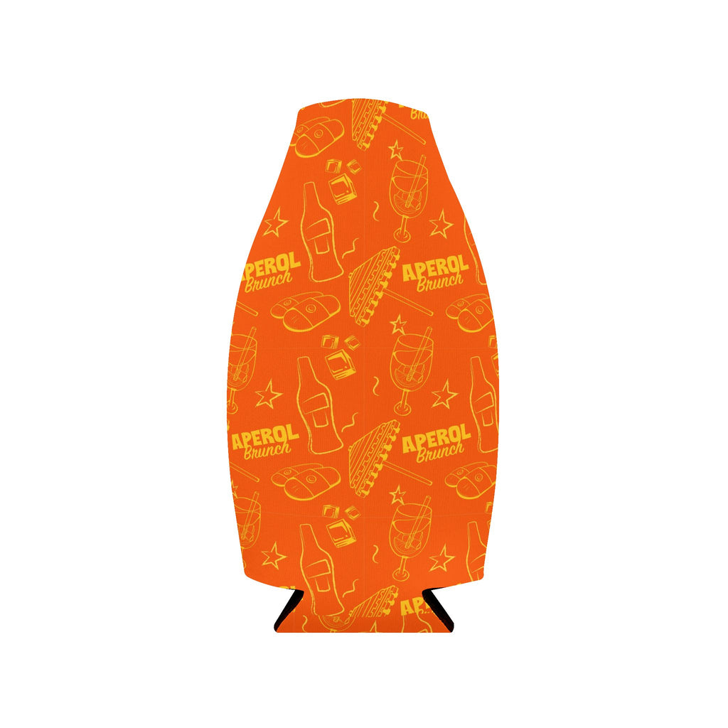 Aperol Brunch Zip-Up Bottle Cooler Sleeve - Orange and Yellow Brunch Collection Inspired Design