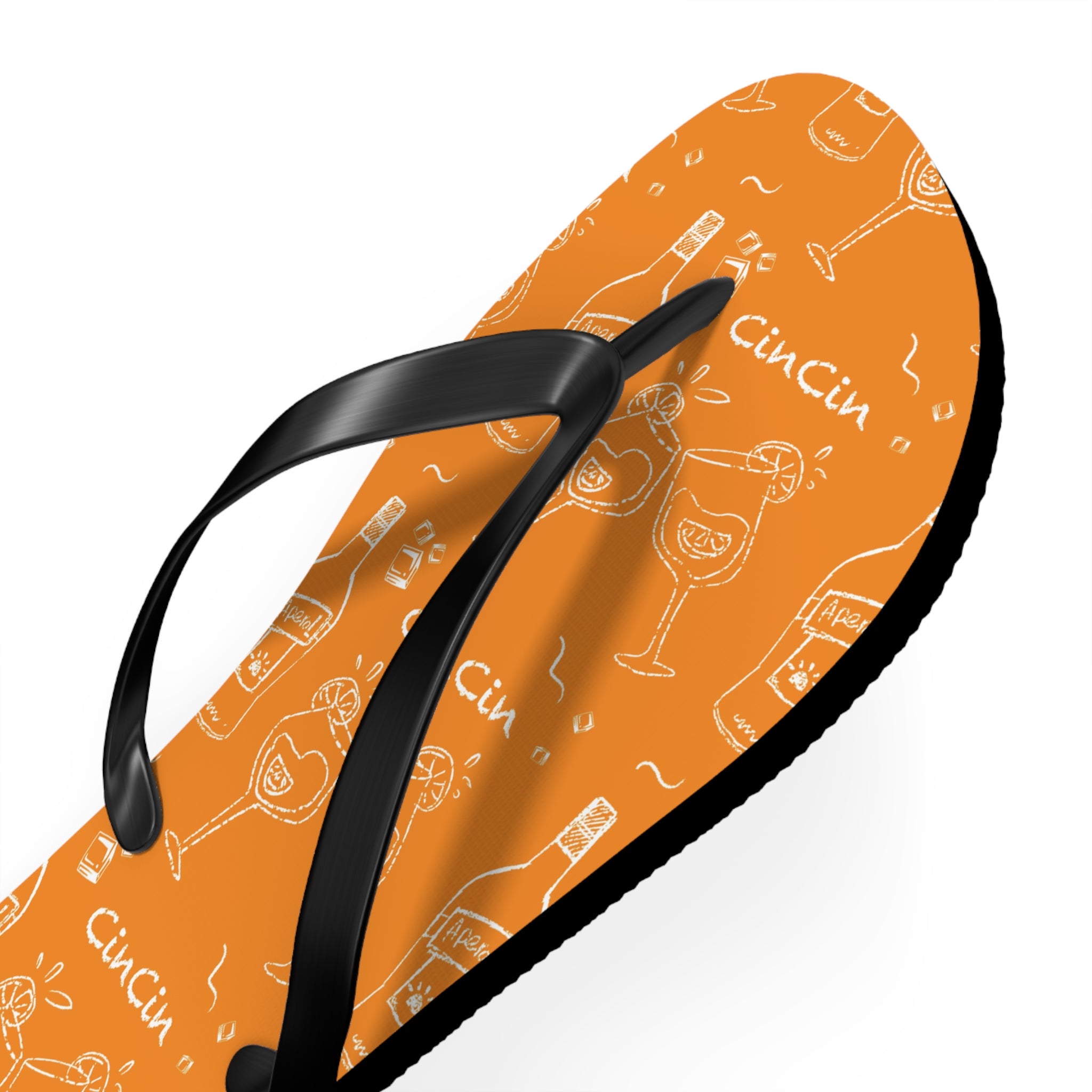 Cin Cin Orange Flip Flops — Orange Cin Cin Collection Inspired Design