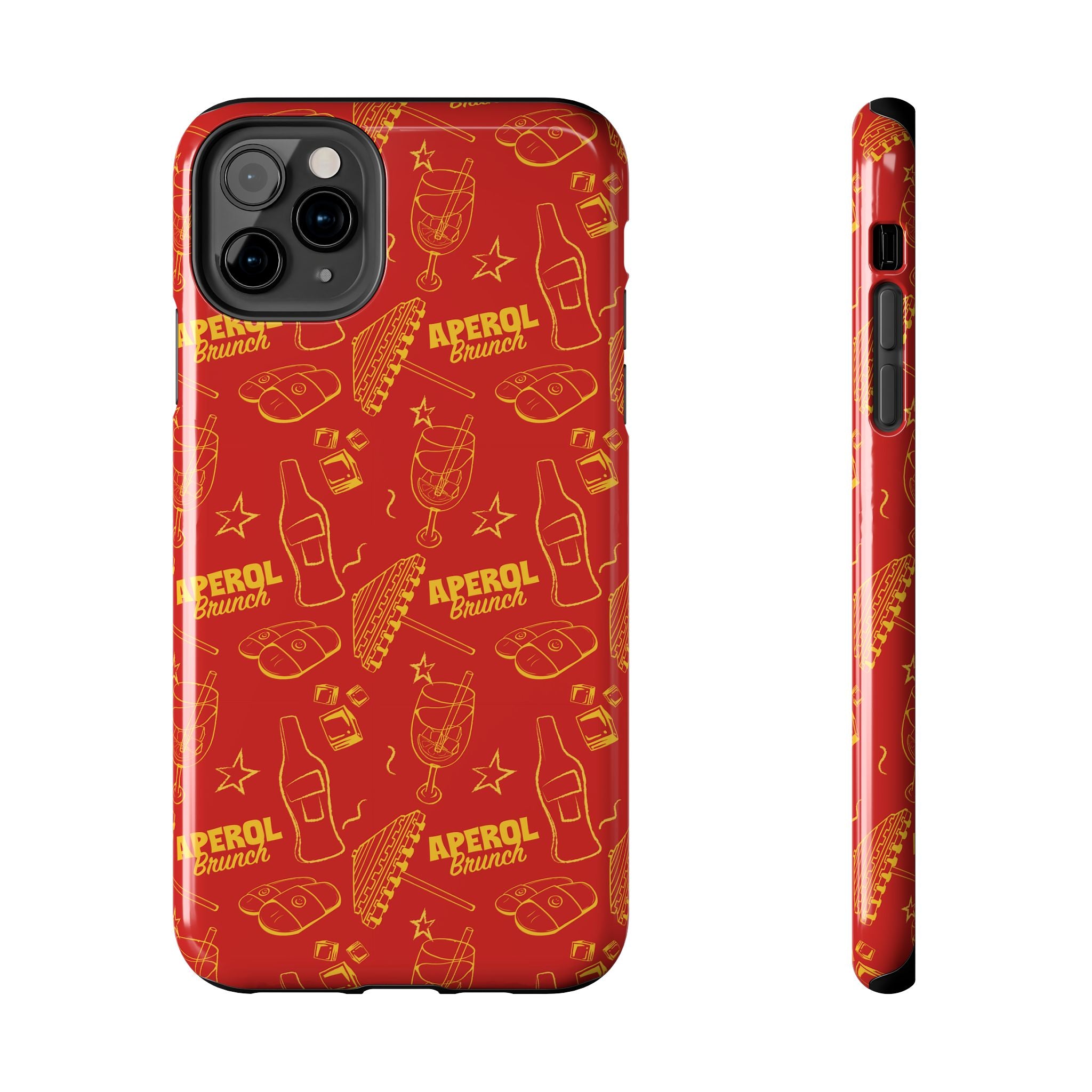 Red Aperol Brunch Tough Phone Case — Citrus Cocktail Protective Cover