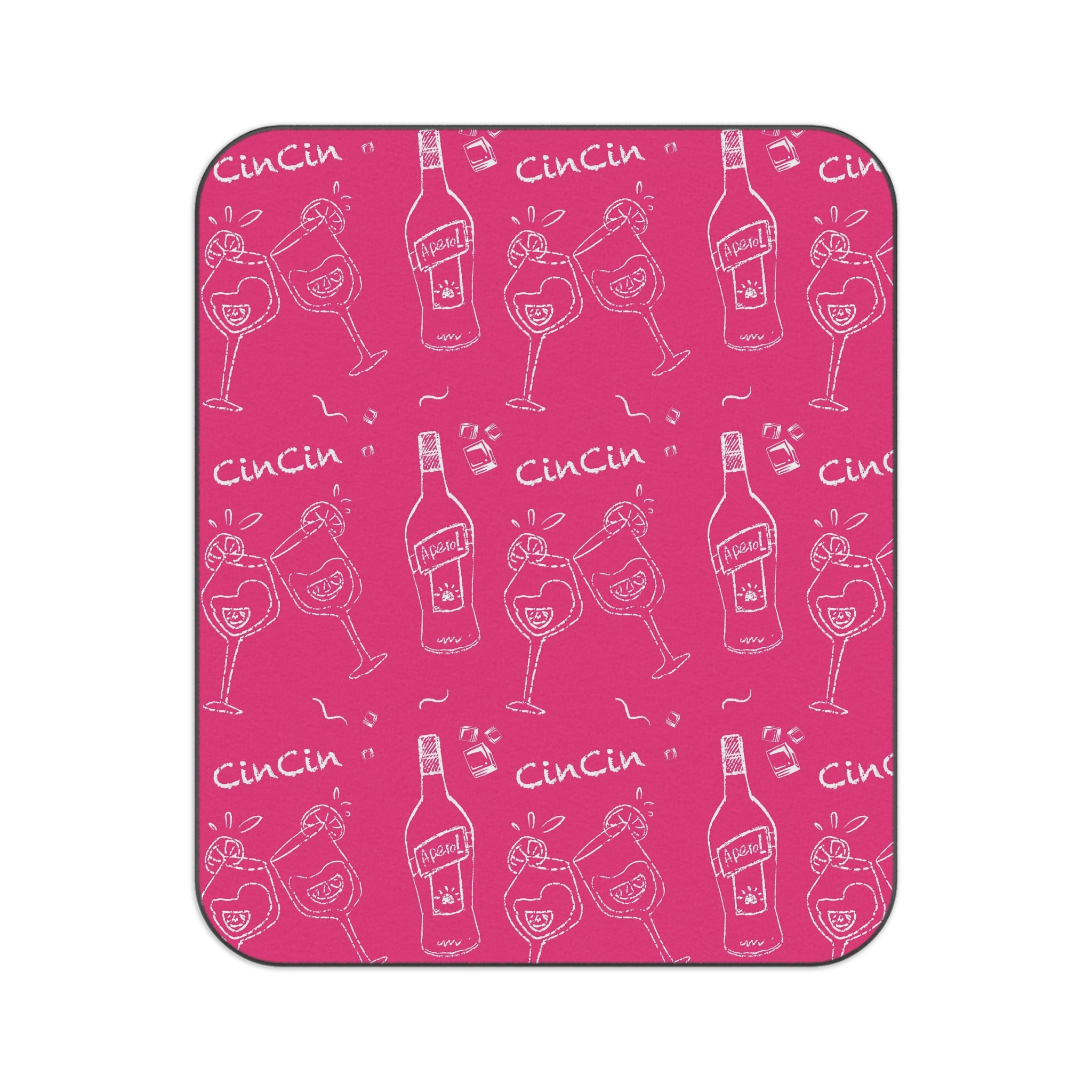 Cin Cin Cocktail Picnic Blanket — Pink Aperol Inspired Design