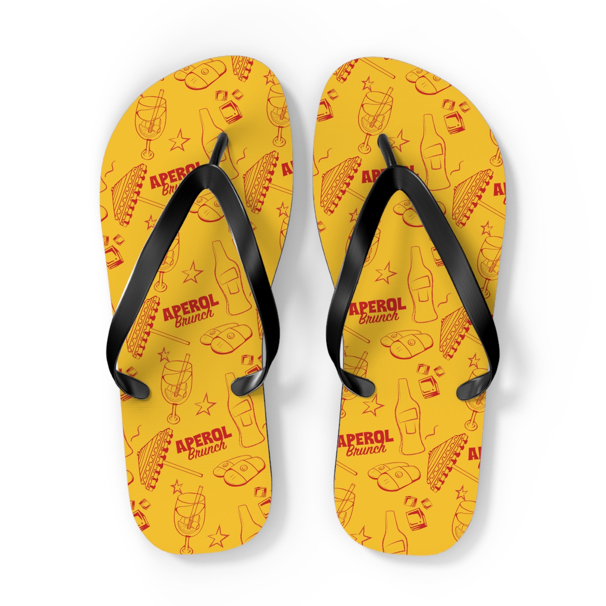 Aperol Brunch Flip Flops – Aperol Yellow Collection Inspired Design