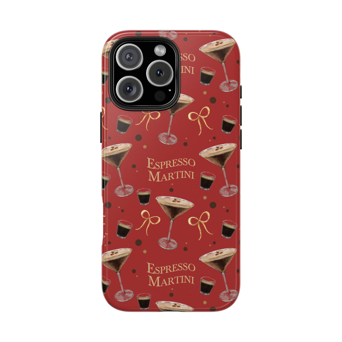 Espresso Martini Tough Phone Case — Red Espresso Collection Inspired Design