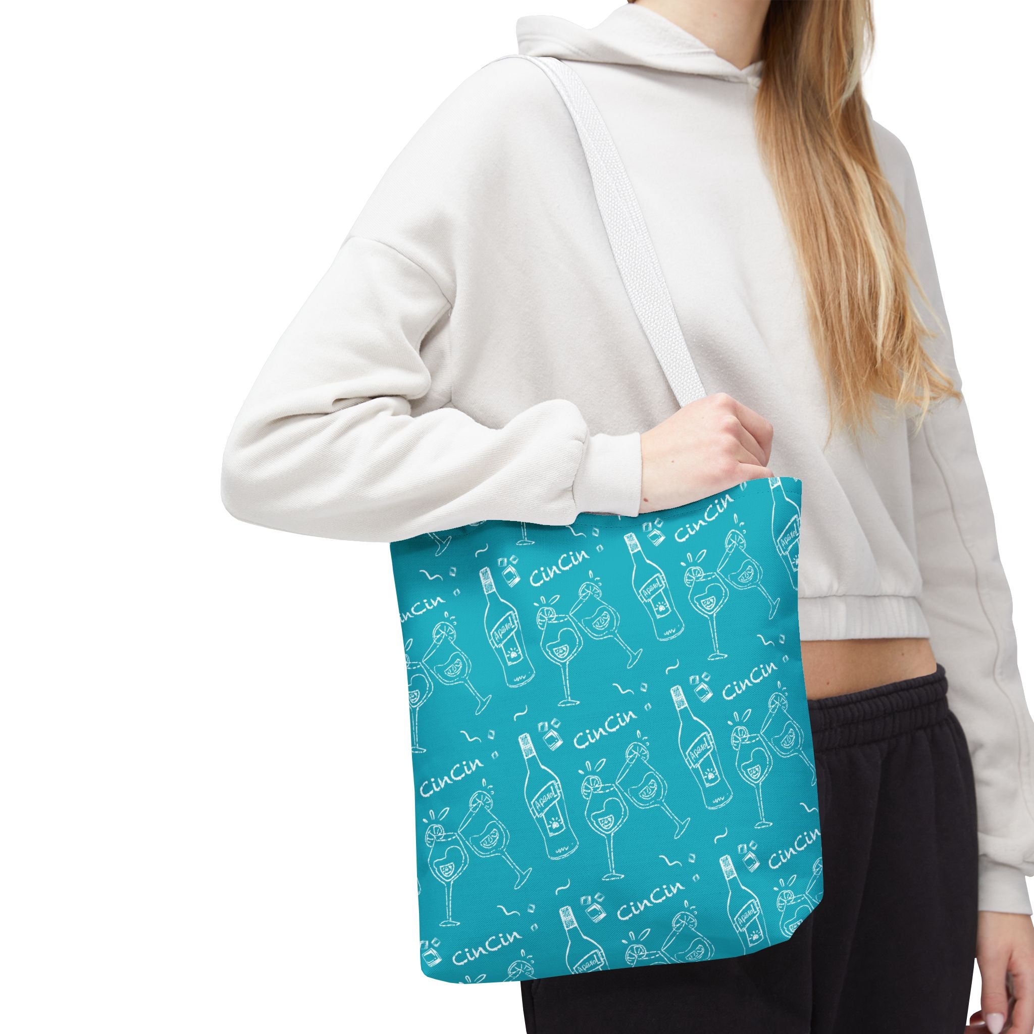 Cin Cin Tote Bag — Turquoise Cin Cin Brunch Collection Inspired Design